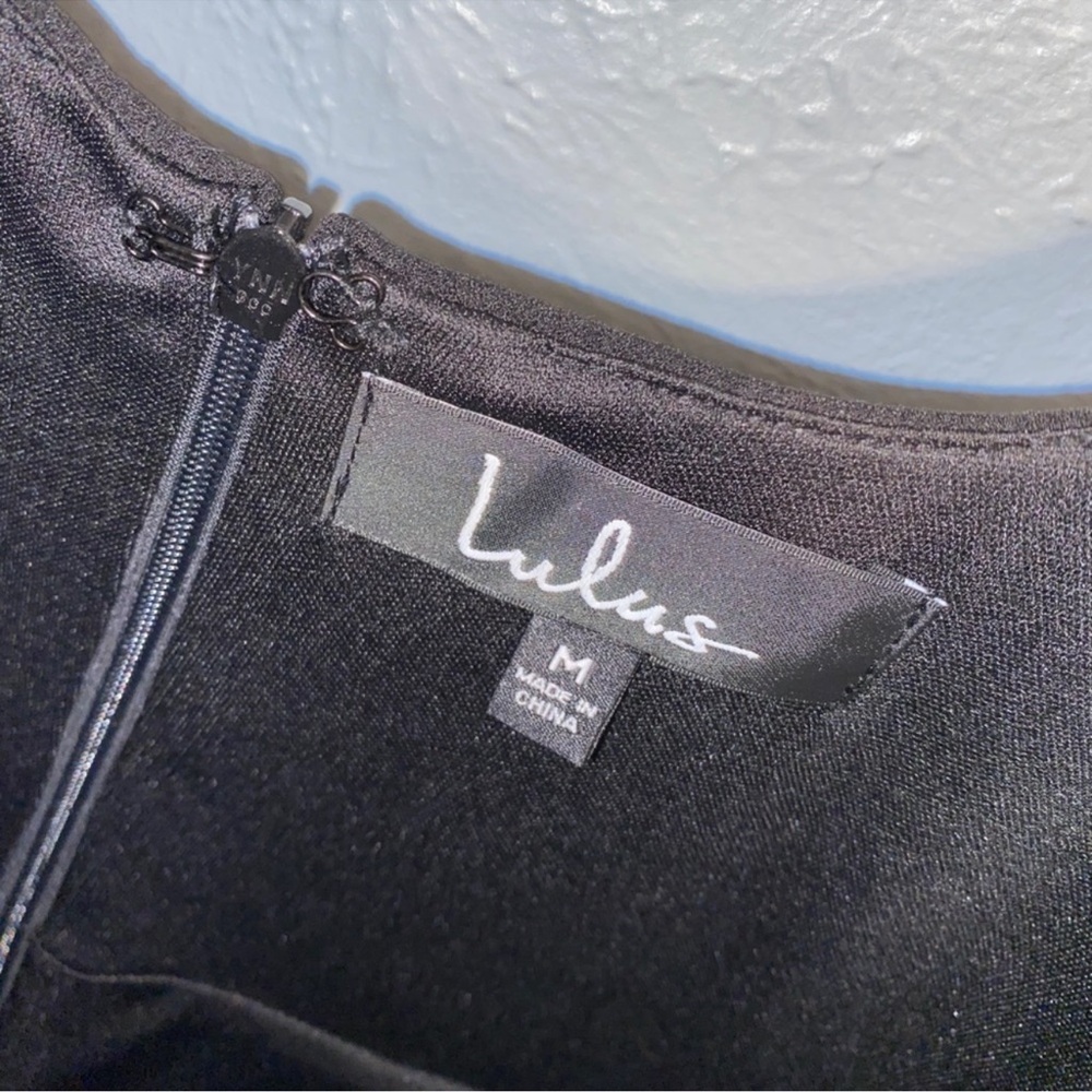 Lulus Stylize Black Flounce Hem Mini Dress - Picture 6 of 7